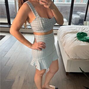 Gingham Two-Piece Set